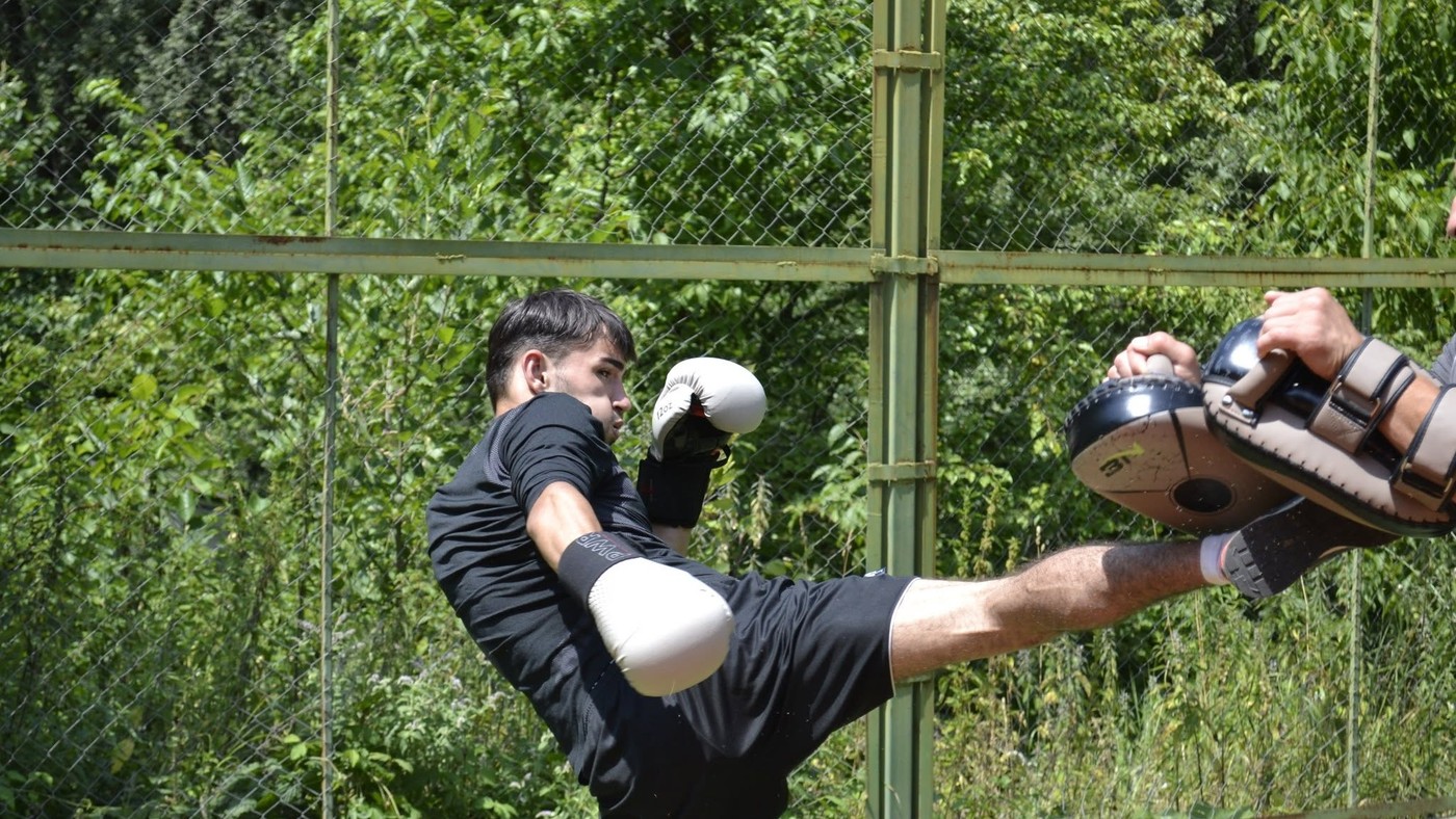 Kickboxing training